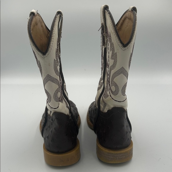 Roper size 12 Kids Western Cowboy Boots - Brown and Cream - Picture 2 of 5